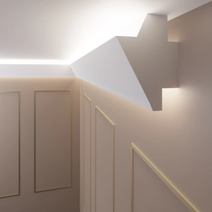 Stuckleisten LED für indirekte Beleuchtung - 2 Meter OL-67 weiss